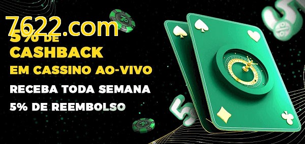 Promoções do cassino ao Vivo 7622.com